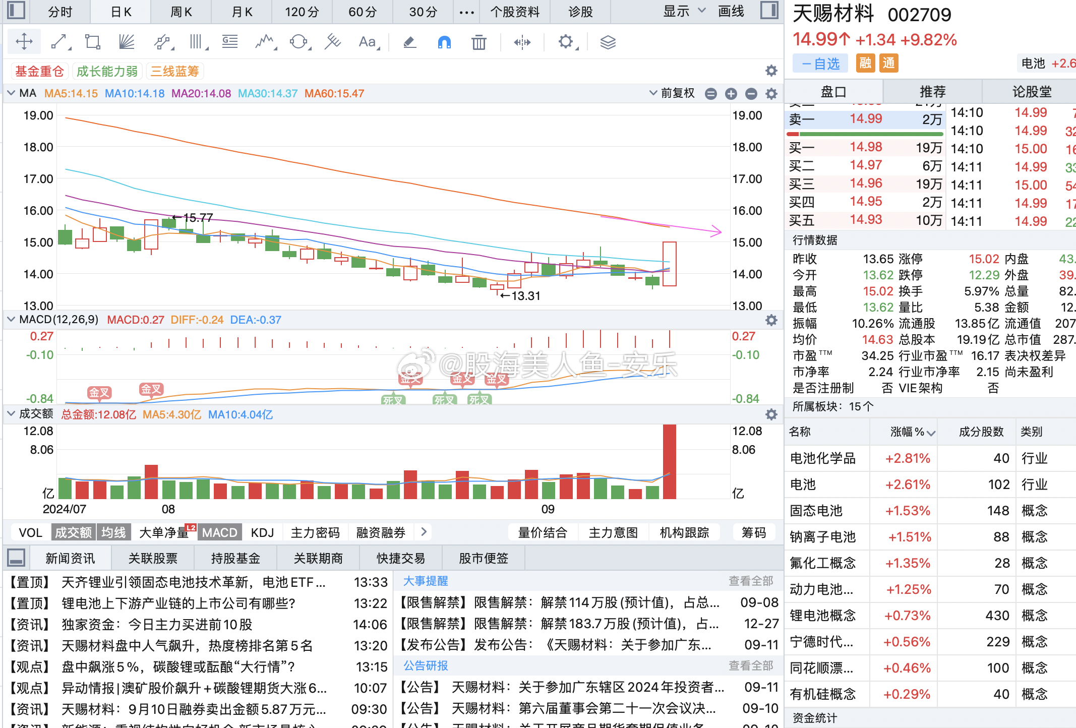 天賜材料股票，深度解析與前景展望（代碼，002709），天賜材料股票深度解析及前景展望（代碼，002709）