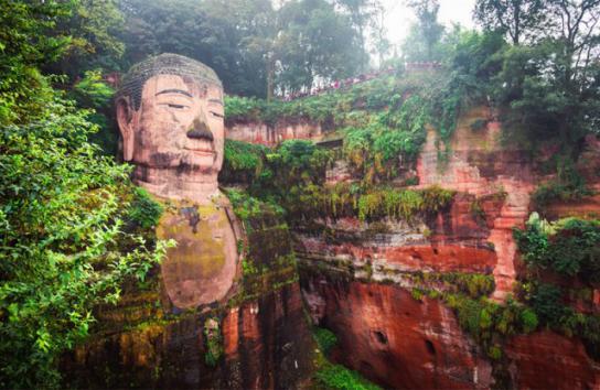 樂山大佛恐怖圖片嚇人——探尋神秘背后的真相，樂山大佛恐怖圖片揭秘，探尋神秘背后的真相